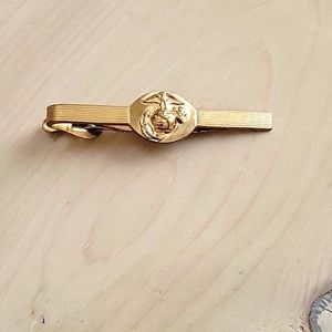 Vintage Goldtone USMC Tie Clip Bar